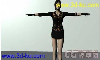 3D打印模型火线人物夜玫瑰，带贴图带绑定的图片