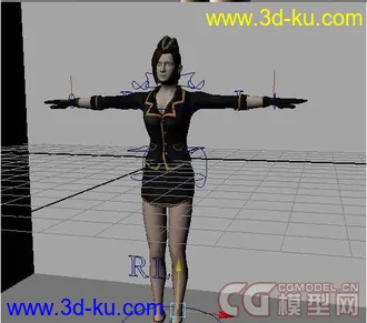 3D打印模型火线人物夜玫瑰，带贴图带绑定的图片