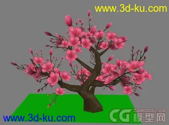 3D打印模型自己做的Q版梅树，欢迎大家下载，多交流的图片