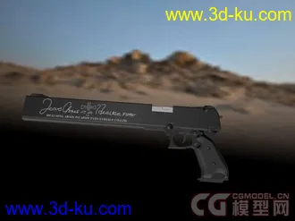 3D打印模型地狱之歌-阿卡特黑色超酷手枪JACKAL的图片