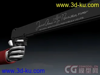 3D打印模型地狱之歌-阿卡特黑色超酷手枪JACKAL的图片