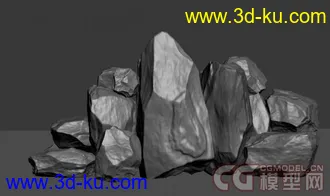 3D打印模型新鲜出炉的石头的图片