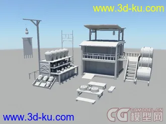 饭店小酒馆场景模型下载的图片