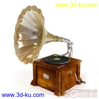3D打印模型高清超真实留声机的图片