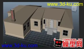 现代别墅房子模型的图片