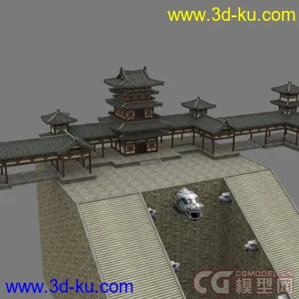 剑三 水月宫模型带贴图的图片