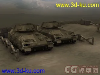 3D打印模型【美军营地】一个建模美军的营地场景的图片