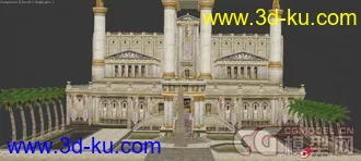 希腊神殿3D场景模型的图片