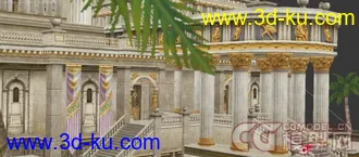 希腊神殿3D场景模型的图片