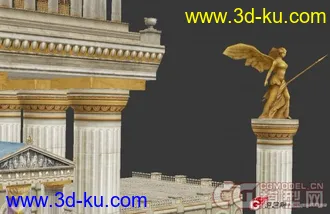 希腊神殿3D场景模型的图片