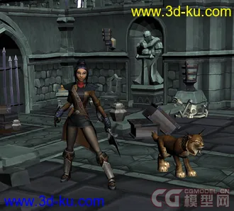 3D打印模型火炬之光的一个场景 加人物的图片