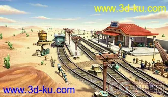 3D打印模型铁路场景一个的图片