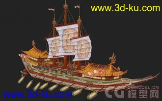 3D打印模型豪华复古船的图片