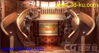 3D打印模型室内辉煌厅堂的图片