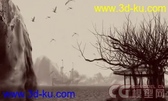 3D打印模型水墨山水近段时间测试效果的图片