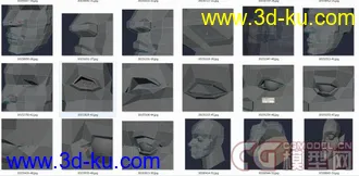 3D打印模型人物头部制作流程的图片