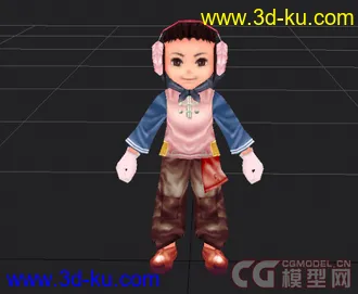 3D打印模型《热血江湖》男150级装备外加几个NPC和场景的图片