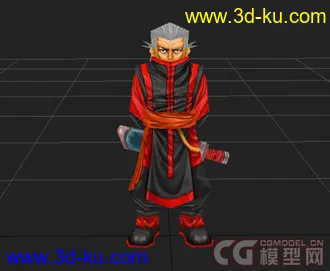 3D打印模型《热血江湖》男150级装备外加几个NPC和场景的图片