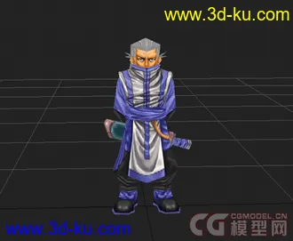 3D打印模型《热血江湖》男150级装备外加几个NPC和场景的图片