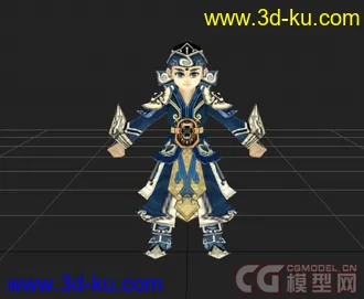 3D打印模型《热血江湖》男150级装备外加几个NPC和场景的图片