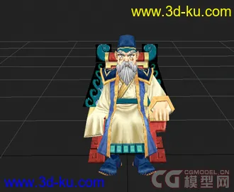 3D打印模型《热血江湖》男150级装备外加几个NPC和场景的图片
