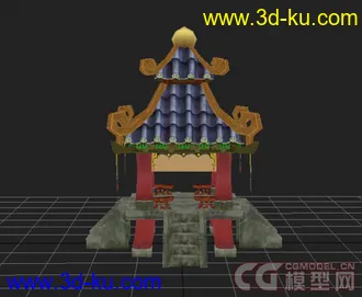 3D打印模型《热血江湖》男150级装备外加几个NPC和场景的图片