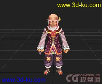 3D打印模型《热血江湖》男150级装备外加几个NPC和场景的图片