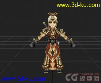 3D打印模型《热血江湖》男150级装备外加几个NPC和场景的图片