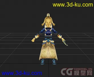 3D打印模型《热血江湖》男150级装备外加几个NPC和场景的图片