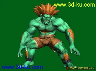 3D打印模型街霸4  第一弹  Blanka的图片