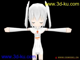 3D打印模型动漫王国—低模卡通小女孩的图片