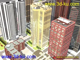 大场景常用建筑配楼模型的图片