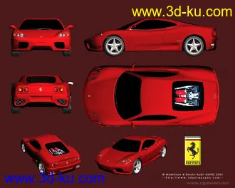 3D打印模型ferrari360Modena（法拉利车）的图片