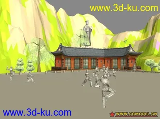 3D打印模型墨香场景系列之少林寺的图片