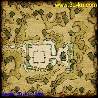 3D打印模型墨香场景系列之少林寺的图片