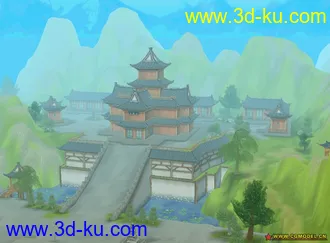 3D打印模型墨香场景系列之少林寺的图片