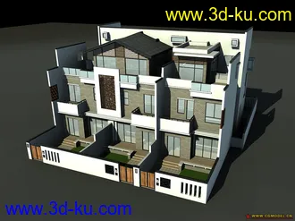 3D打印模型现代别墅~~的图片