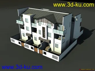 3D打印模型现代别墅~~的图片