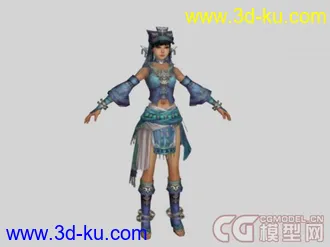 3D打印模型苗族女性游戏角色的图片