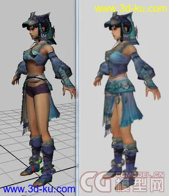 3D打印模型苗族女性游戏角色的图片