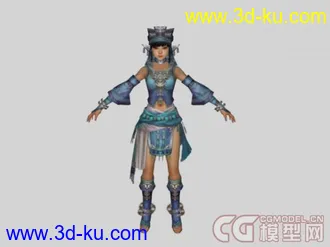 3D打印模型苗族女性游戏角色的图片