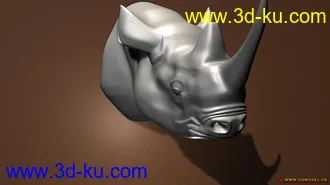 3D打印模型犀牛头的图片