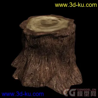 3D打印模型树桩带贴图的图片