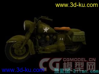 3D打印模型军用摩托车，火！的图片