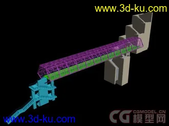 3D打印模型桥，没有给贴图，材质球分好了的图片