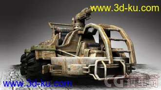 3D打印模型战车 UV都已展好  可用于贴图材质练习 无需积分的图片