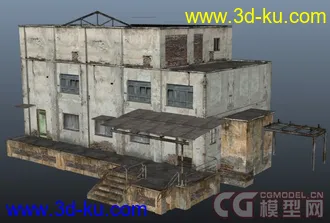 3D打印模型一个很有感觉的破旧厂房(带贴图)的图片