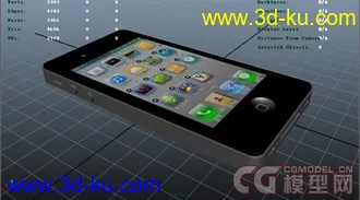 iphone4、4S模型，附材质的图片