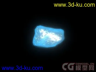蓝色水晶矿石模型下载的图片