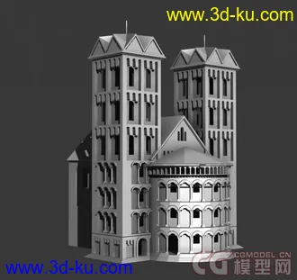 哥特教堂，城堡3d模型，下载的图片
